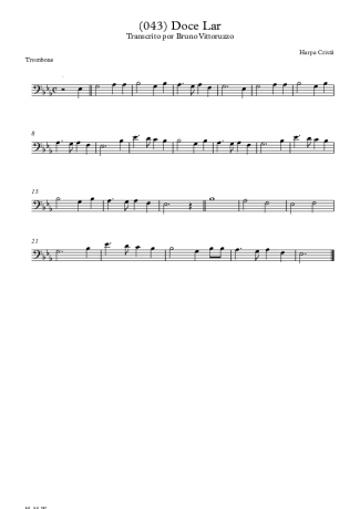 Harpa Cristã (043) Doce Lar score for Trombone
