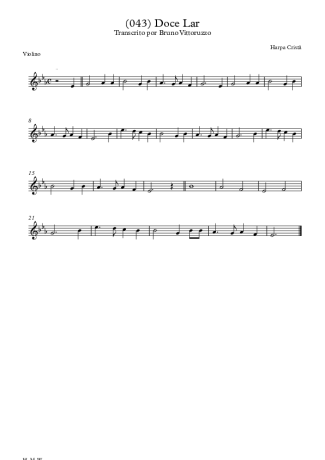 Harpa Cristã (043) Doce Lar score for Violin