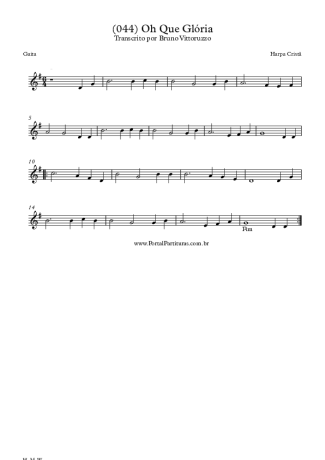 Harpa Cristã (044) Oh Que Glória score for Harmonica