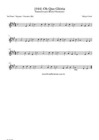 Harpa Cristã  score for Tenor Saxophone Soprano (Bb)