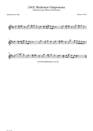 Harpa Cristã  score for Alto Saxophone