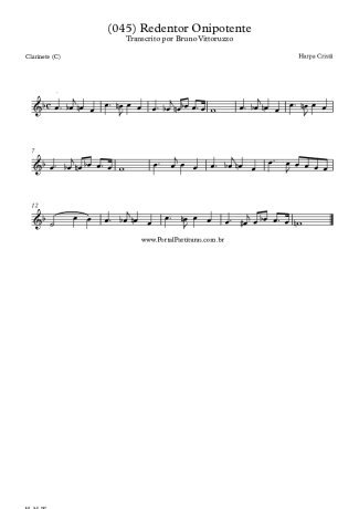 Harpa Cristã  score for Clarinet (C)