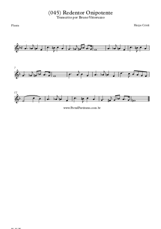 Harpa Cristã (045) Redentor Onipotente score for Flute