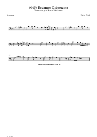 Harpa Cristã  score for Trombone