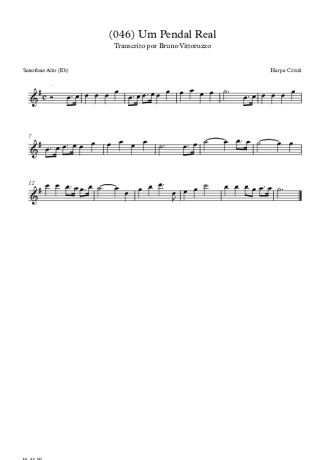 Harpa Cristã (046) Um Pendão Real score for Alto Saxophone