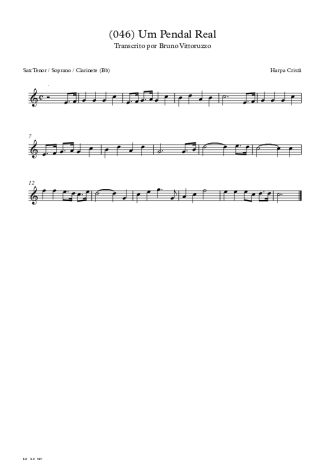 Harpa Cristã (046) Um Pendão Real score for Tenor Saxophone Soprano (Bb)