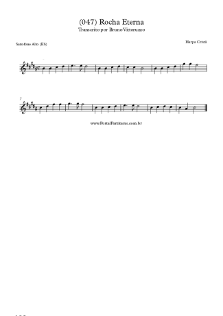 Harpa Cristã (047) Rocha Eterna score for Alto Saxophone