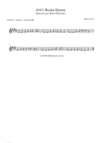 Harpa Cristã (047) Rocha Eterna score for Clarinet (Bb)