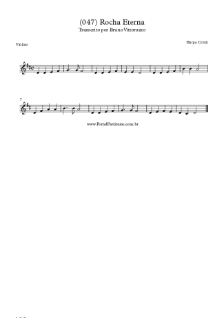 Harpa Cristã (047) Rocha Eterna score for Violin