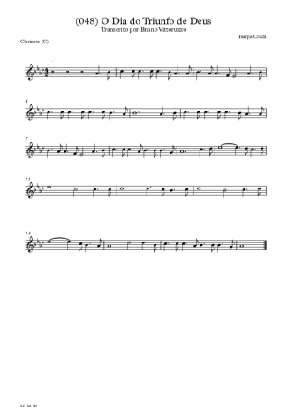 Harpa Cristã (048) O Dia Do Triunfo De Deus score for Clarinet (C)