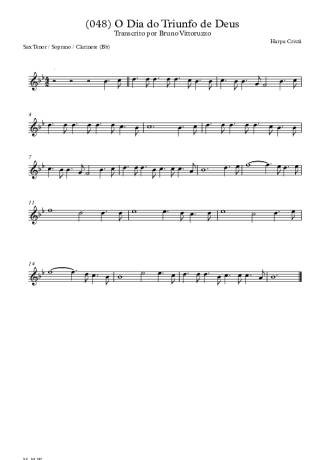 Harpa Cristã (048) O Dia Do Triunfo De Deus score for Tenor Saxophone Soprano (Bb)