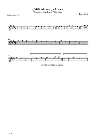 Harpa Cristã  score for Alto Saxophone