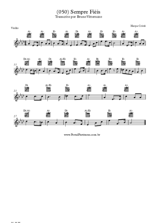 Harpa Cristã (050) Sempre Fiéis score for Acoustic Guitar