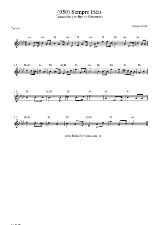 Harpa Cristã (050) Sempre Fiéis score for Keyboard