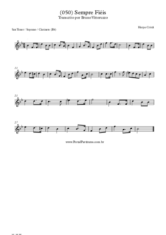 Harpa Cristã  score for Tenor Saxophone Soprano (Bb)