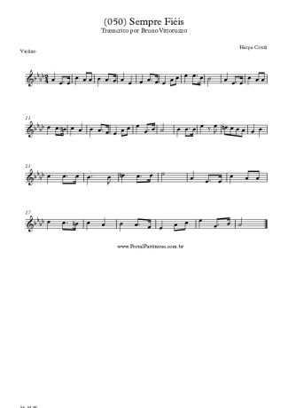 Harpa Cristã (050) Sempre Fiéis score for Violin