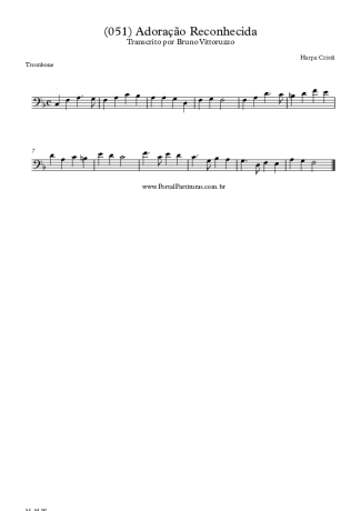 Harpa Cristã (051) Adoração Reconhecida score for Trombone