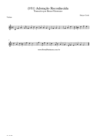 Harpa Cristã (051) Adoração Reconhecida score for Violin