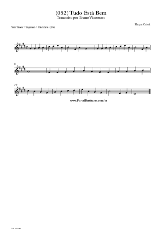 Harpa Cristã  score for Tenor Saxophone Soprano (Bb)