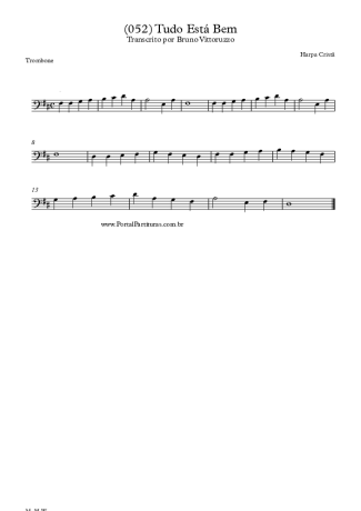 Harpa Cristã (052) Tudo Está Bem score for Trombone