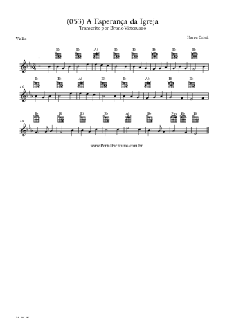 Harpa Cristã (053) A Esperança Da Igreja score for Acoustic Guitar