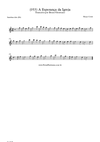 Harpa Cristã  score for Alto Saxophone