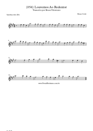 Harpa Cristã  score for Alto Saxophone