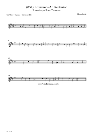 Harpa Cristã  score for Tenor Saxophone Soprano (Bb)