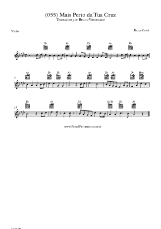 Harpa Cristã (055) Mais Perto Da Tua Cruz score for Acoustic Guitar