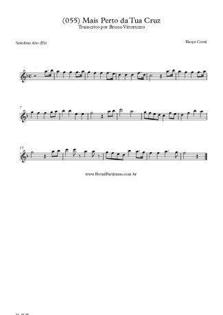 Harpa Cristã (055) Mais Perto Da Tua Cruz score for Alto Saxophone