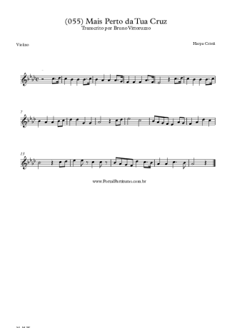 Harpa Cristã (055) Mais Perto Da Tua Cruz score for Violin