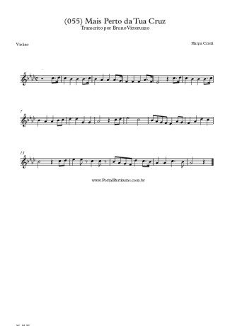 Harpa Cristã (055) Mais Perto Da Tua Cruz score for Violin