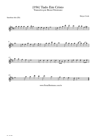 Harpa Cristã (056) Tudo Em Cristo score for Alto Saxophone