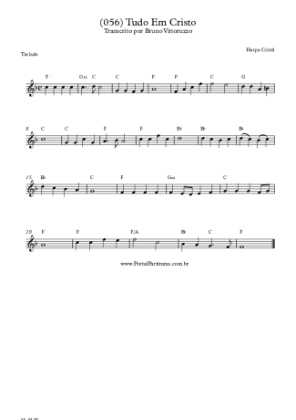Harpa Cristã (056) Tudo Em Cristo score for Keyboard