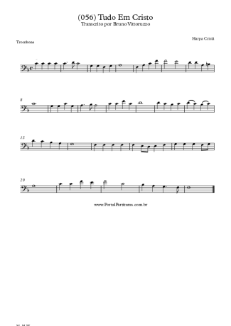 Harpa Cristã (056) Tudo Em Cristo score for Trombone