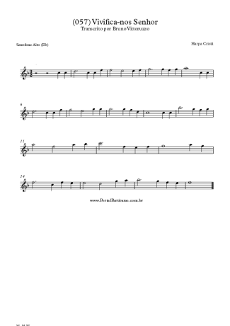 Harpa Cristã (057) Vivifica Nos Senhor score for Alto Saxophone