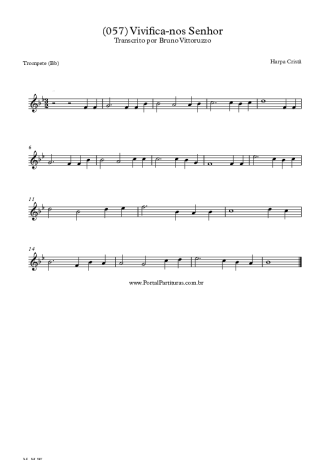 Harpa Cristã (057) Vivifica Nos Senhor score for Trumpet