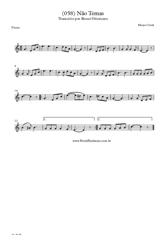 Harpa Cristã (058) Não Temas score for Flute