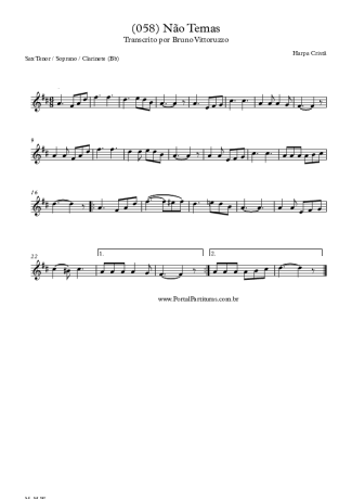 Harpa Cristã  score for Tenor Saxophone Soprano (Bb)