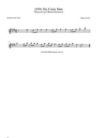 Harpa Cristã  score for Alto Saxophone