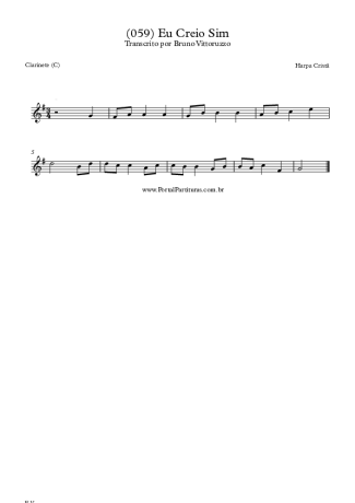 Harpa Cristã  score for Clarinet (C)