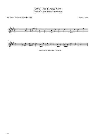 Harpa Cristã  score for Tenor Saxophone Soprano (Bb)