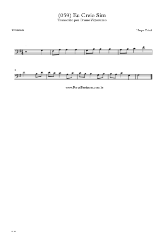 Harpa Cristã  score for Trombone