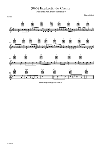 Harpa Cristã (060) Exultação Do Crente score for Acoustic Guitar