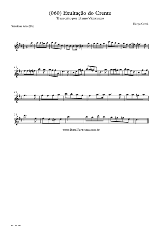 Harpa Cristã (060) Exultação Do Crente score for Alto Saxophone