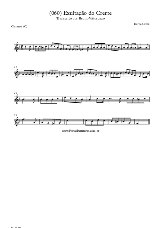 Harpa Cristã (060) Exultação Do Crente score for Clarinet (C)