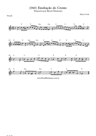 Harpa Cristã (060) Exultação Do Crente score for Keyboard