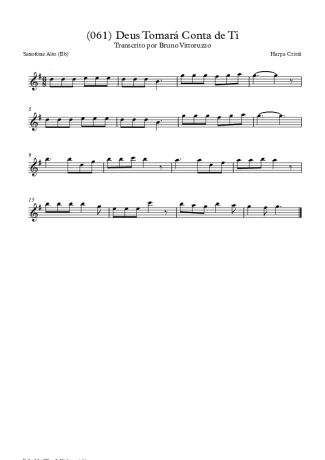 Harpa Cristã (061) Deus Tomará Conta De Ti score for Alto Saxophone