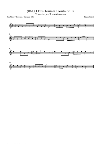 Harpa Cristã (061) Deus Tomará Conta De Ti score for Clarinet (Bb)
