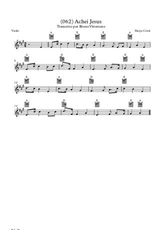 Harpa Cristã (062) Achei Jesus score for Acoustic Guitar